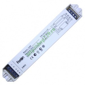 21524 EB52 2*36W T8/G13 230V Электронный ПРА (Балласт электронный) 195*33*25 (уп.10/200шт.) FERON (Китай) 21524 - фото 607651