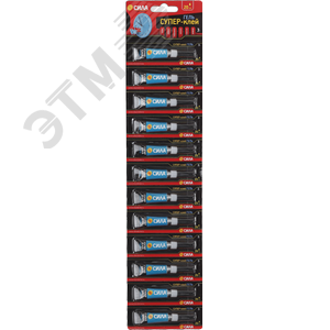 SSGBL12-3 СИЛА Супер-клей гель 3гр. (блистер 12шт.) C0042300 - фото 607656