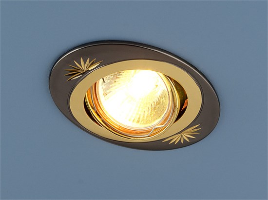856A CF GU/G черный/золото Cветильник встраиваемый (уп.10/50шт.) Elektrostandard 856A CF GU/G черный/золот - фото 607960