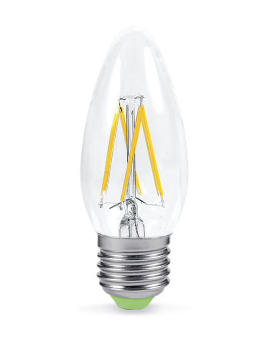 LED-СВЕЧА-PREMIUM 5Вт 160-260В Е27 3000К 450Лм Лампа светодиодная прозрачная (уп.10/50шт.) ASD 4690612003269 - фото 607973