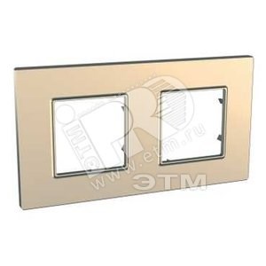 MGU6.704.56 РАМКА QUADRO 2 МЕСТА МЕДЬ (уп.5шт.) UNICA MGU6.704.56 - фото 608055