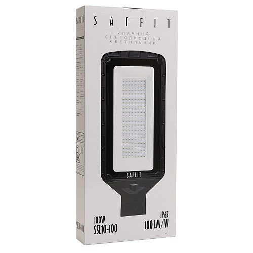 55234 SSL10-100, SAFFIT 100W 5000K AC230V/ 50Hz цвет черный (IP65) Уличный светодиодный светильник FERON 55234 - фото 608100