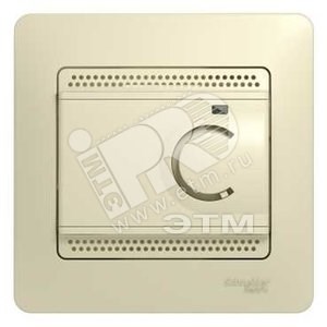 GSL000238 Glossa Термостат электронный теплого пола, от +5 до +50°C, 10A, бежевый, в сборе (уп.2шт.) Schneider Electric GSL000238 - фото 608117
