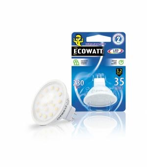 ECOWATT MR16 230B 3.2(35)W 4000K GU5.3  лампа энергосб. светодиодная холодный белый  677965 - фото 608145