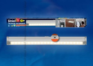 ULE-F02-2W/WW/OS IP20 SILVER Светодиодный светильник с датчиком открывания двери. UNIEL ULE-F02-2W/WW/OS - фото 608152