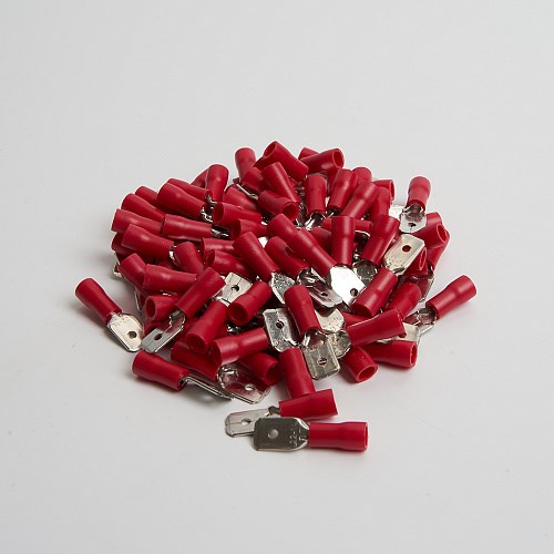 39409 LD401-15250 Наконечник плоский Изолированный (папа) РпИп 1,5-250 красный (упаковка 100 шт) Stekker 39409 - фото 608311