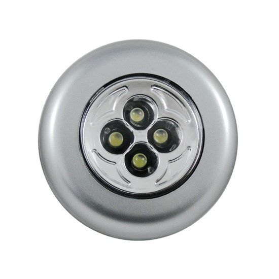 PL-4led С1 серебо Светильник на клейкой основе, 3хR03, 4LED СТАРТ PL-4led С1 серебо - фото 608546