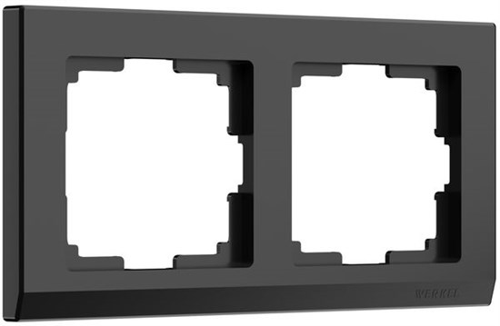 W0021808/WL04-Frame-02-black Stark Рамка на 2 поста черная (уп.10шт.) Werkel™ a050923-1 - фото 608676