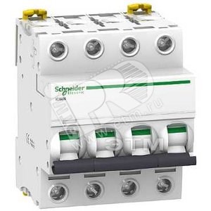 A9F79440 Acti 9 Выключатель автоматический 4п 40А С iC60N 6кА Schneider Electric  A9F79440 - фото 608936