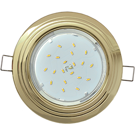 FG31H4ECB Ecola GX53 H4 9010 Светильник встраиваемый, золото (уп.10/50шт.) FG31H4ECB - фото 609004