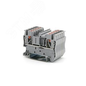 VPR-2.5-GY Клемма проходная, зажим push-in, 2 точки подключения, 2,5мм², серая (уп.140шт.) ДКС (Китай) VPR-2.5-GY - фото 609043