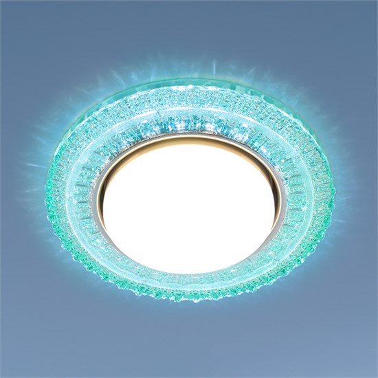 3028 GX53 TF тиффани Встраиваемый точечный светильник с LED подсветкой (уп.1/50шт.) Elektrostandard  3028 GX53 TF тиффани - фото 609051