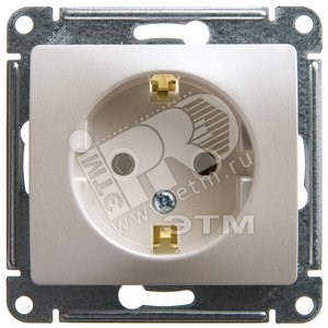 GSL000643 Glossa Механизм розетки 1 гнездо с заземлением, перламутр (уп.20шт.) Schneider Electric GSL000643 - фото 609638