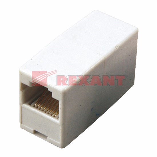 FD 03-0101/FD 6001 Компьютерный проходник (гнездо-гнездо) 8P-8C (уп.50/1000шт.) REXANT FD 03-0101 - фото 609718