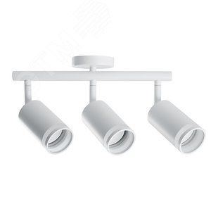 41490 ML233 GU10 3х50W, 230V, IP20, цвет белый, корпус алюминий Cветильник настенно-потолочный под лампу (уп.20шт.) FERON (Китай) 41490 - фото 609816