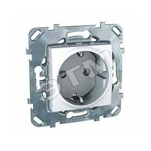 MGU5.036.18ZD Unica Механизм розетки 1 гнездо с заземлением, белая (уп.10шт.) Schneider Electric MGU5.036.18ZD - фото 609874