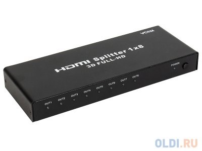 VDS8048D Разветвитель HDMI Spliitter 1=>8 3D Full-HD 1.4v, каскадируемый HDP108 VCOM VDS8048D - фото 609906