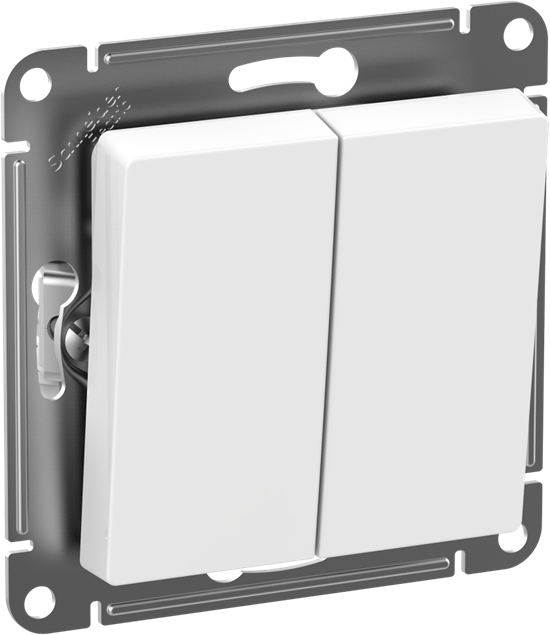 ATN440151 AtlasDesign Aqua Механизм выключателя двухклавишного (сх.5) IP44, белый (уп.20шт) Systeme Electric (Россия) ATN440151 - фото 610032
