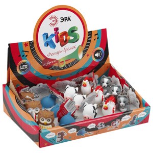 BD-box15A Фонарь ЭРА Детский брелок звуковой в ассортименте  BD-box15A - фото 610118