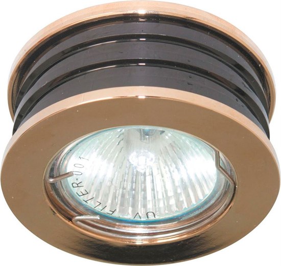 28166 DL153 MR16 50W G5,3, хром-черный, алюминий Светильник встраиваемый (уп.300шт.) FERON 28166 - фото 610120