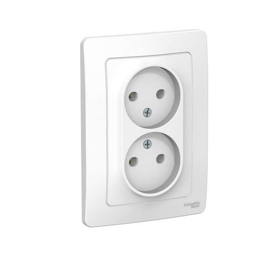 BLNRS000021 Blanca Розетка 2 гнезда без заземления, белая (уп.6шт.) Systeme Electric (Россия) BLNRS000021 - фото 610136