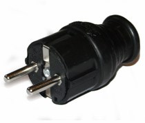 BEM 11-101 Econom Вилка кабельная каучуковая 220В 16А с з/к, IP44, чёрная ВЫВЕДЕНА ИЗ АССОРТИМЕНТА BEM 11-101 - фото 610137