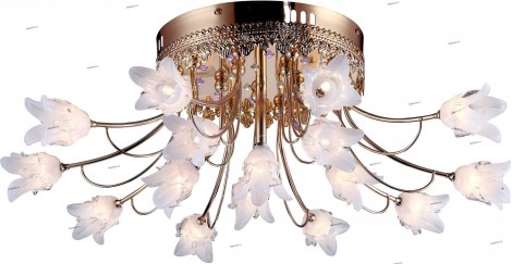 A8323PL-10-6GO Люстра потолочная G4+LED+пульт ДУ Arte Lamp Zarina золото белый A8323PL-10-6GO - фото 610249