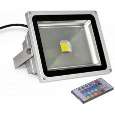 LFL-20-RGB С09 прожектор серый светодиодный с пультом ДУ,20Вт, 230В, RGB, 6500К COB Camelion  LFL-20-RGB С09 - фото 610469
