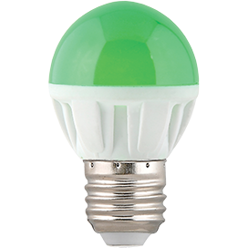 K7CG40ELB Ecola globe LED color 4,0W G45 220V E27 Green Лампа св/д шар зеленая (уп.10/100шт.) K7CG40ELB - фото 610505