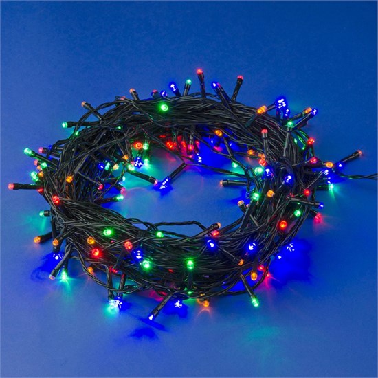 ULD-S1000-100-DGA MULTI IP20  Гирлянда-нить100LED разноцв. 10м, 8 реж. зелен.провод IP20, Uniel ULD-S1000-100-DGA MULTI IP20 - фото 610773