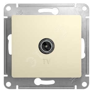 GSL000291 Glossa Розетка TV 1дБ 1 гнездо, бежевая, механизм (уп.10шт.) Schneider Electric GSL000291 - фото 610911