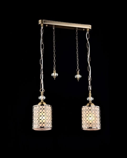 F015-22-G Коллекция Fusion серия Sherborn Люстра 2xE27 60W античная бронза Maytoni Elegant F015-22-G - фото 610914