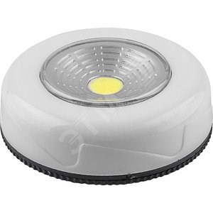 23373 FN1204 Светодиодный светильник-кнопка (1шт в блистере) 1LED 2W (3*AAA в комплект не входят), 68*18мм, белый (уп.120шт.) FERON (Китай) 23373 - фото 611034