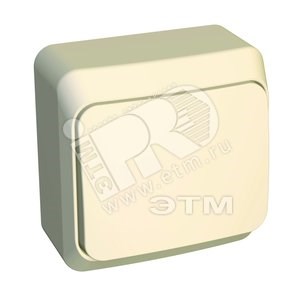BA10-004K ЭТЮД Одноклавишный переключатель бежевый  Schneider Electric BA10-004K - фото 611091