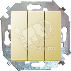 1591391-031 S15 Механизм выключателя трехклавишного (сх.1+1+1), слоновая кость (уп.18шт.) Simon Electric 1591391-031 - фото 611265
