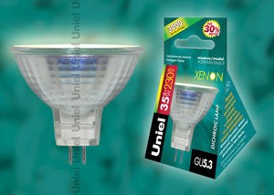 JCDR-X35/4000/GU5.3 Лампа галогенная супер-белая (уп.20шт.) UNIEL JCDR-X35/4000/GU5.3 - фото 611389
