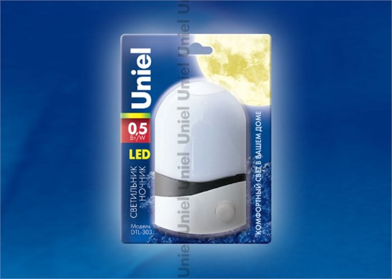 DTL-303-Селена/White/3LED/0,5W Ночник светодиодный (уп.120шт.) UNIEL DTL-303 Селена - фото 611437