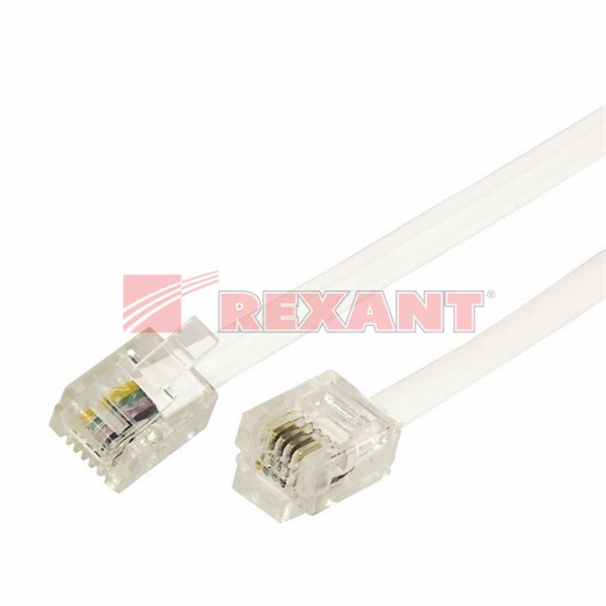 FD 18-3021/6113 Телефонный удлинитель 2м белый (уп.10/400шт.) REXANT FD 18-3021 - фото 611449