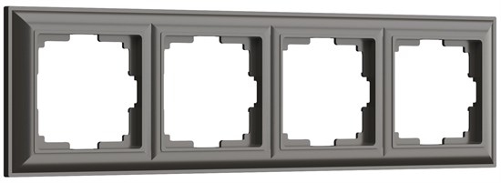 WL14-Frame-04 Fiore Рамка на 4 поста серо-коричневый (уп.10шт.) Werkel™ a038869 - фото 611453