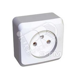 PA 16-001B ЭТЮД Розетка 1 гнездо без заземления, белая (уп.25шт.) Systeme Electric (Россия) PA16-001B - фото 611468