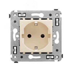 4405003 Avanti Механизм розетки 1 гнездо с заземлением, ванильная дымка (уп.10шт.) ДКС (Россия) 4405003 - фото 611749