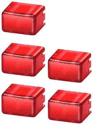 5TG8061 Комплект крышек для кнопок D=70мм красный прозрачный (уп.5шт.) SIEMENS 5TG8061 - фото 611843