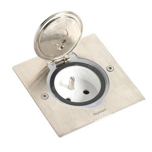 89700 Блок встраиваемый IP44 квадратный 2 модуля, нержавеющая сталь Legrand 089700 - фото 611873