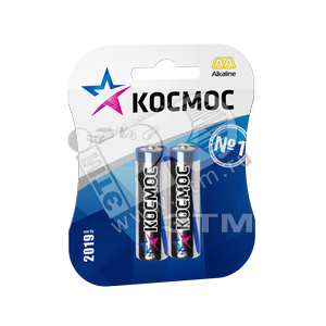 KOCLR62BL LR6 (AA) 1.5V Элемент питания алкалиновый (блистер 2шт.) Космос KOCLR62BL - фото 611956