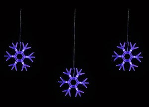 ULD-E1503-036/DTA BLUE IP20 SNOWFLAKES-1 Занавес светодиодный фигурный "Снежинки-1" (уп.20шт.) UNIEL ULD-E1503-036/DTA BLUE IP - фото 611970