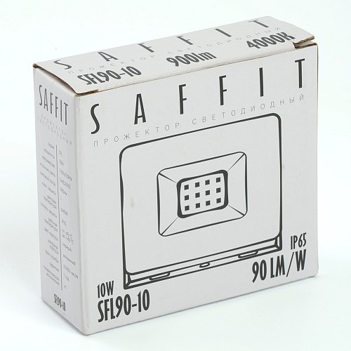 55074 SFL90-10, 2835SMD, 10W 4000K AC230V/50Hz IP65, черный в компактном корпусе Прожектор светодиодный FERON ВЫВЕДЕН ИЗ АССОРТИМЕНТА 55074 - фото 612031
