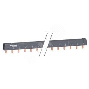 A9XPH324 Шина гребенчатая 3п 24 модулей 18мм 100А разрезаемая (уп.5шт.) Schneider Electric A9XPH324 - фото 612191