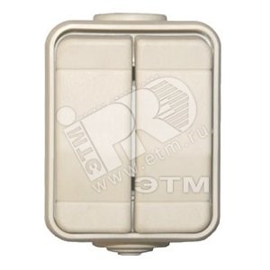 451500 Aqua-TOP Выключатель двухклавишный бежевый IP44 (уп.10шт.) Schneider Electric ВЫВЕДЕН ИЗ АССОРТИМЕТА 451500 - фото 612269