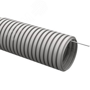 EA-TG23-121-020-100-K41 ELASTA Труба ПВХ гибкая гофр. Ø20мм, тяжелая с протяжкой, цвет серый (бухта 100м.) IEK® (Россия) EA-TG23-121-020-100-K41 - фото 612270
