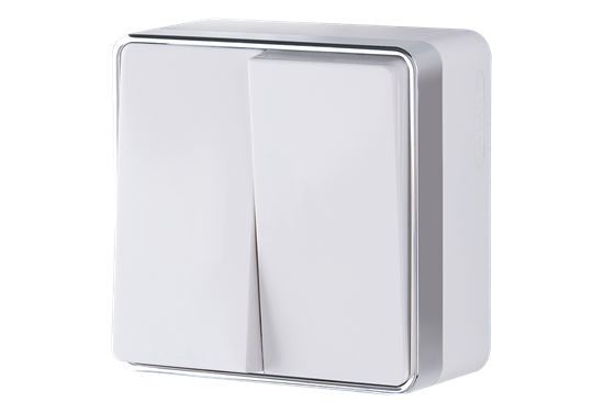W5020001/WL15-03-01 белый Gallant Выключатель двухклавишный (уп.10шт.) Werkel™ a036762 - фото 612288